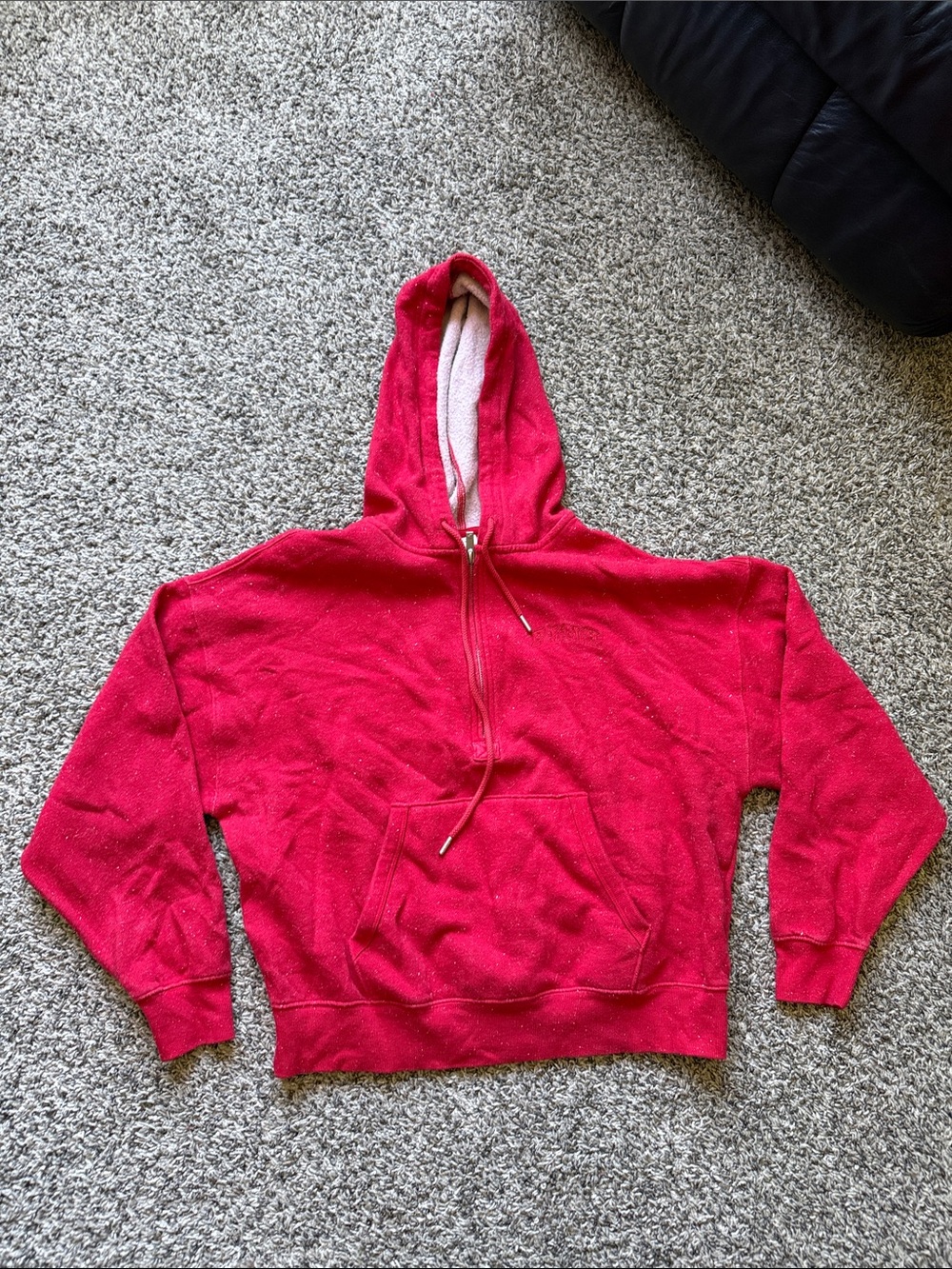 PINK Victoria's Secret Fuchsia Pink Hooded Sweatshirt & Lounge Pants Set - Picture 6 of 8